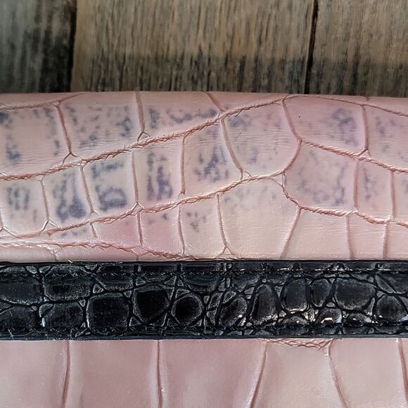 Guess vintage 90s satin boudour mini clutch bag in faux crocodile leather - Picture 6 of 15